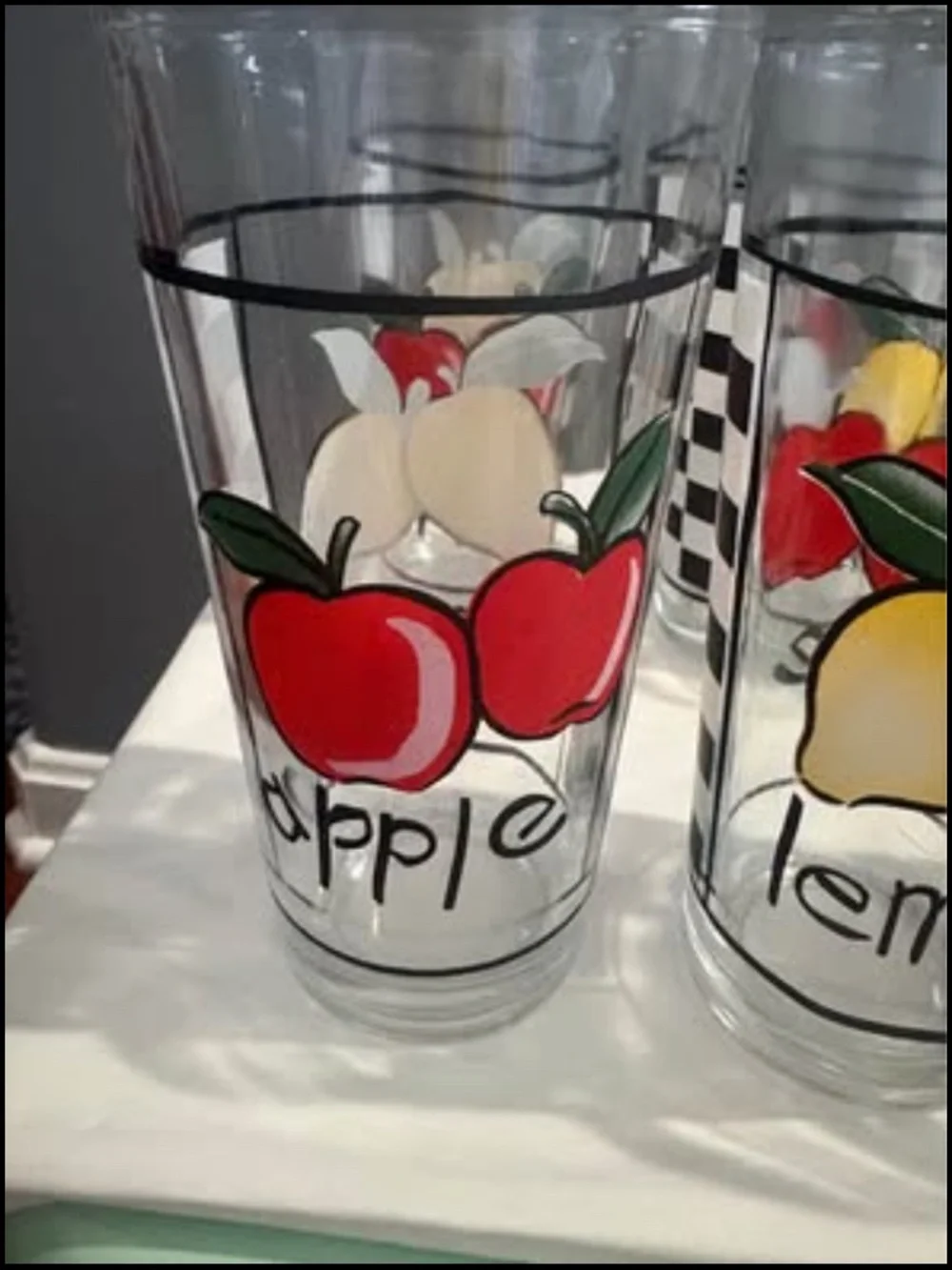 Vintage 7oz juice glasses, KIG Indonesia, set of six